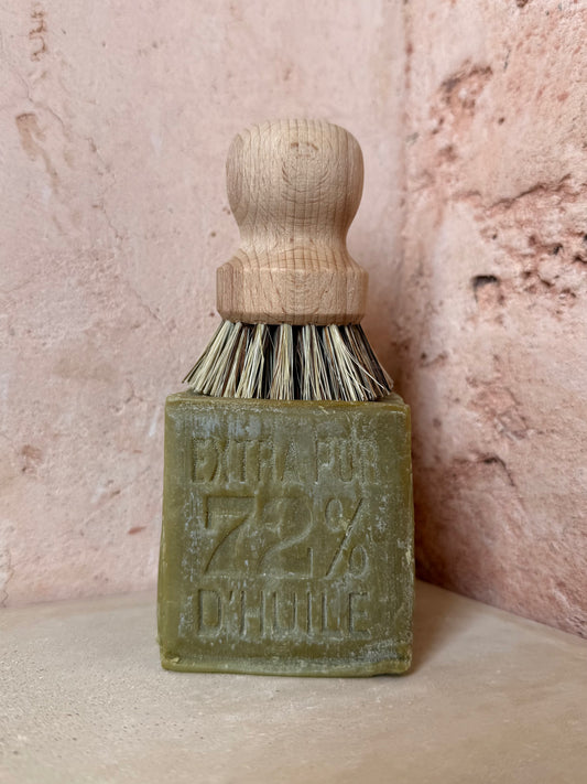 natural dish wash set brush and soap block the realness preserve